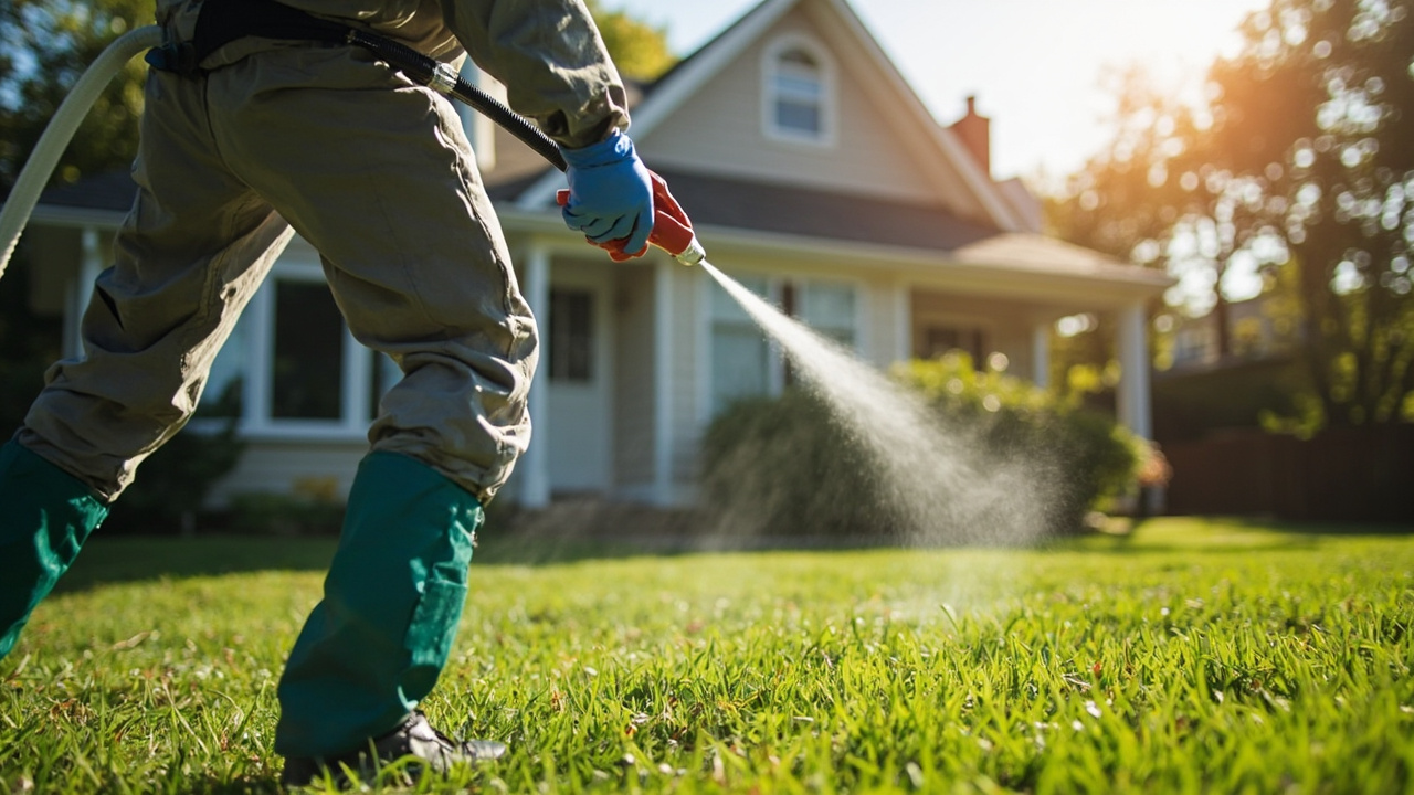 customer reading pest control reviews online on a laptop