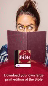 Large print Bible in english