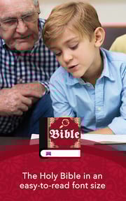 Large print Bible in english