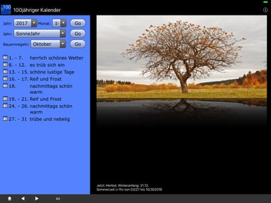 100Jähriger Kalender + Bauernregeln