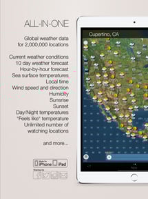 Weather and wind map