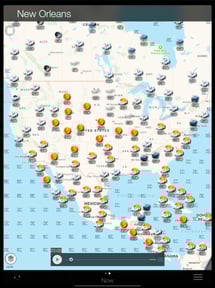 Weather and wind map