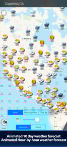 Weather and wind map