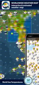 Weather and wind map