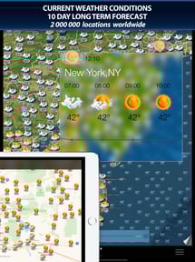 Weather and wind map