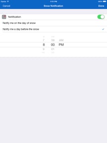 Will it Snow? PRO Notification