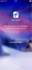 Will it Snow? PRO Notification