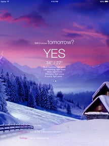 Will it Snow? PRO Notification