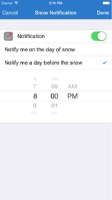 Will it Snow? PRO Notification