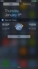 Raise and Set Times - Moonrise, moonset, sunrise, sunset times and compass