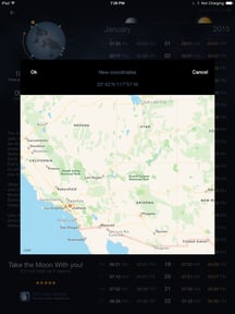 Raise and Set Times - Moonrise, moonset, sunrise, sunset times and compass