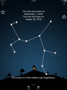 Moon phases calendar and night sky live