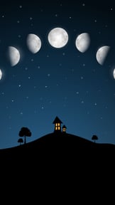 Moon phases calendar and night sky live