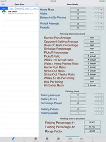 Baseball Player Stats Tracker