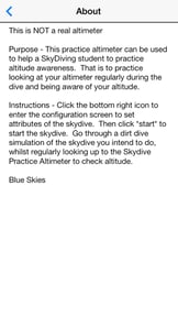 Skydive Altimeter