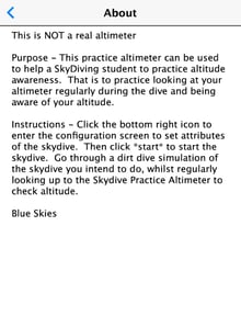 Skydive Altimeter