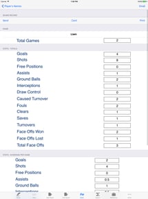 LaCrosse Stats & Player Tracker