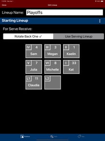 Volleyball Lineup Tracker