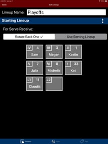 Volleyball Lineup Tracker