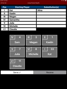 Volleyball Lineup Tracker