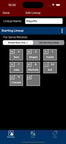 Volleyball Lineup Tracker