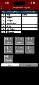Volleyball Lineup Tracker
