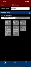 Volleyball Lineup Tracker