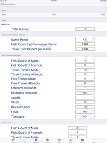 Basketball Player Stat Tracker