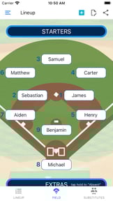 Baseball Lineup Cards