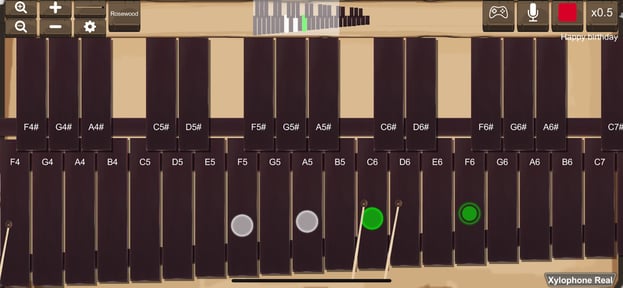 Xylophone Real: 2 mallet types