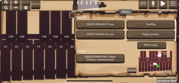 Xylophone Real: 2 mallet types