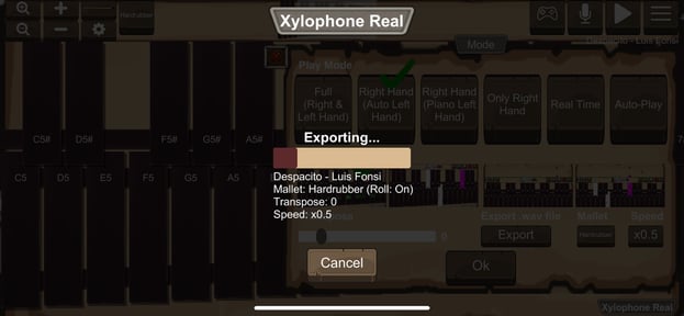 Xylophone Real: 2 mallet types