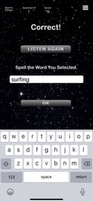 Sports - Comet Spelling Game