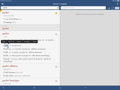 French-English Translation Dictionary and Verbs