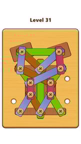 Wood Nuts & Bolts Puzzle