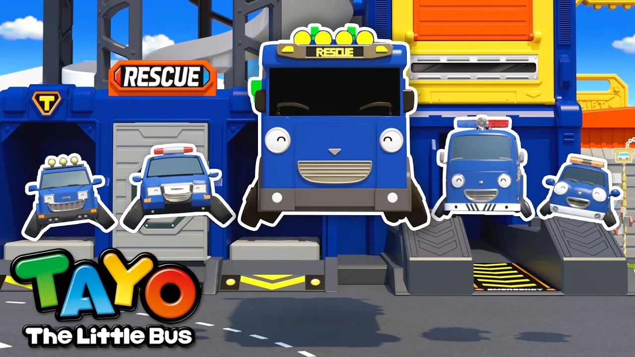 ¡El equipo de rescate salva la ciudad! | Canciones de coches de Policía | Tayo Español