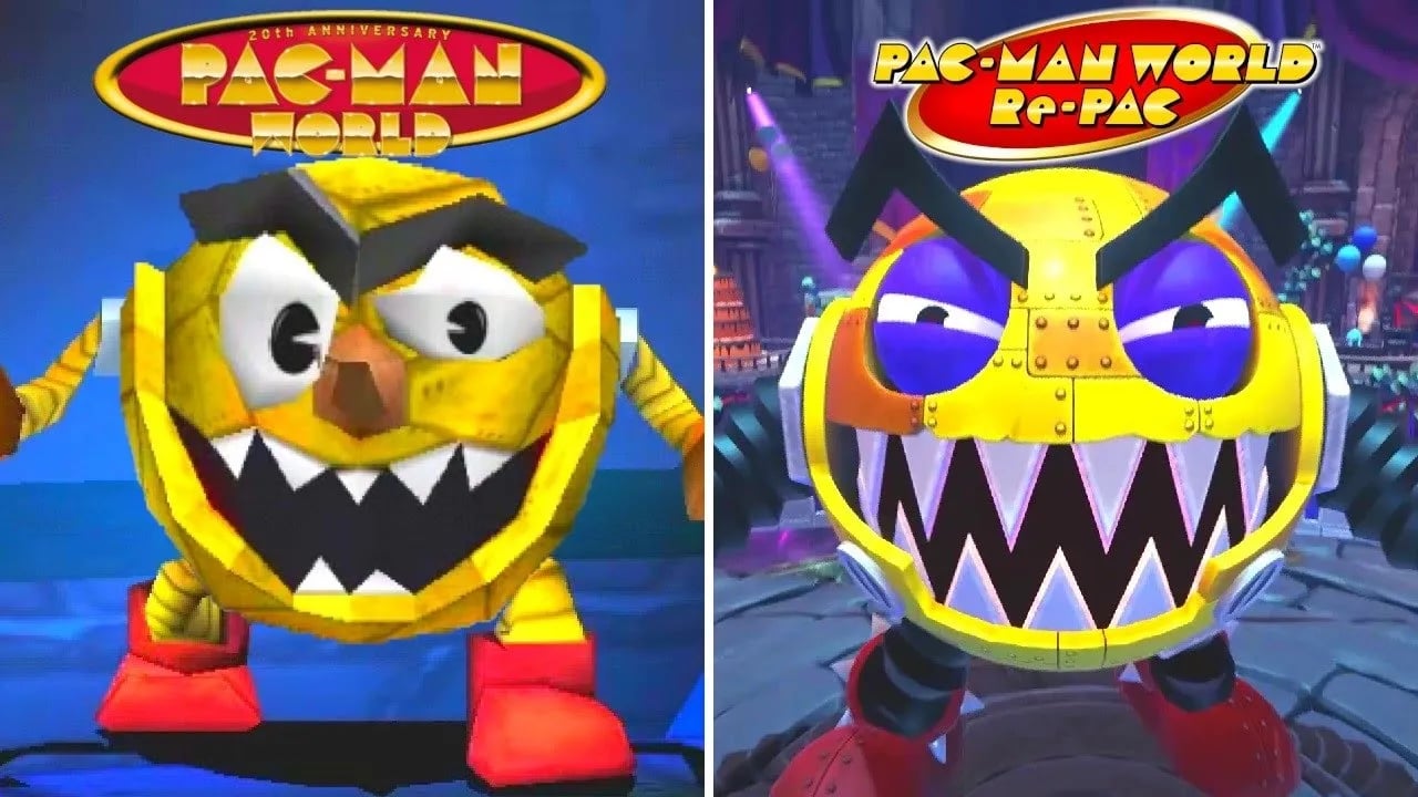 Pac-Man World Re-Pac - All Bosses Comparison (PS1 vs PS5)