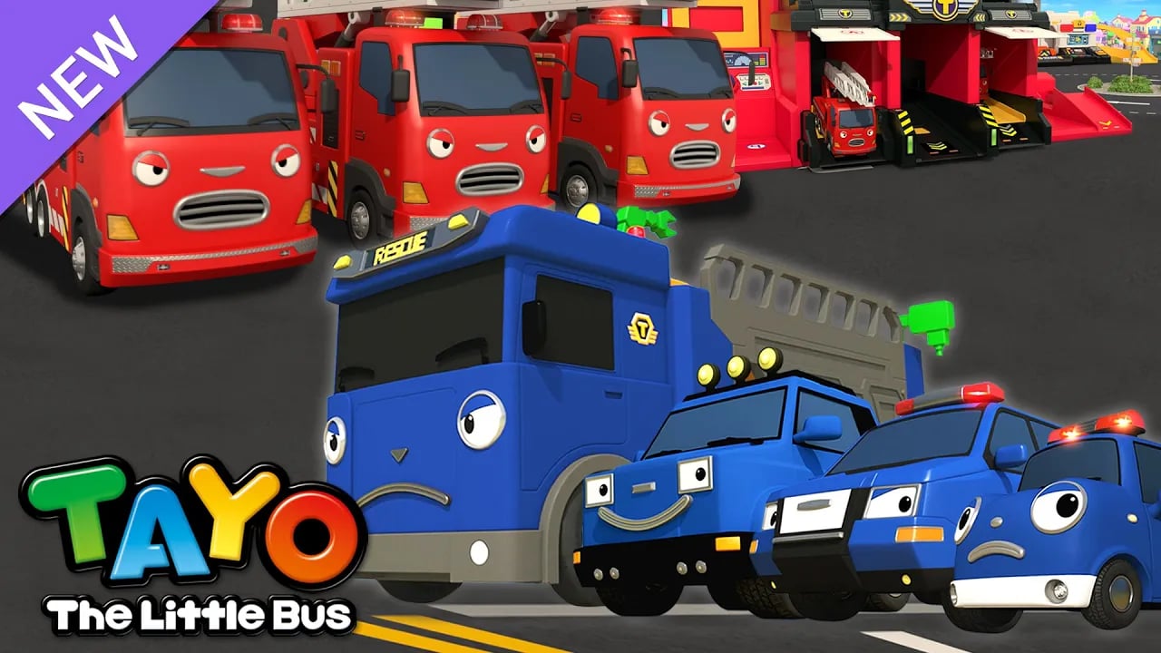 ¡Rojo contra Azul! | RESCUE TAYO | Canción del Equipo de Rescate para Niños | Tayo Español