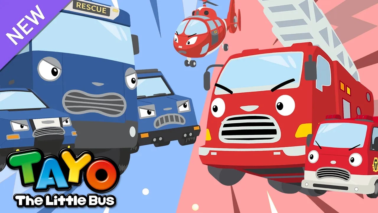 NUEVOšØEquipo de Rescate Rojo vs Equipo de Rescate Azul | PelĆcula para NiƱos | Tayo EspaƱol