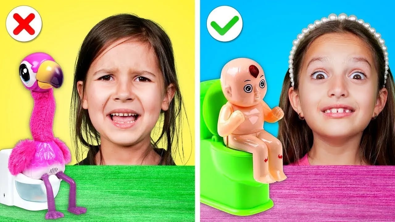金持ちママ vs 貧乏ママ!最高の子育てガジェット vs 無料の DIY おもちゃ - ゴッチャ の面白い瞬間!
