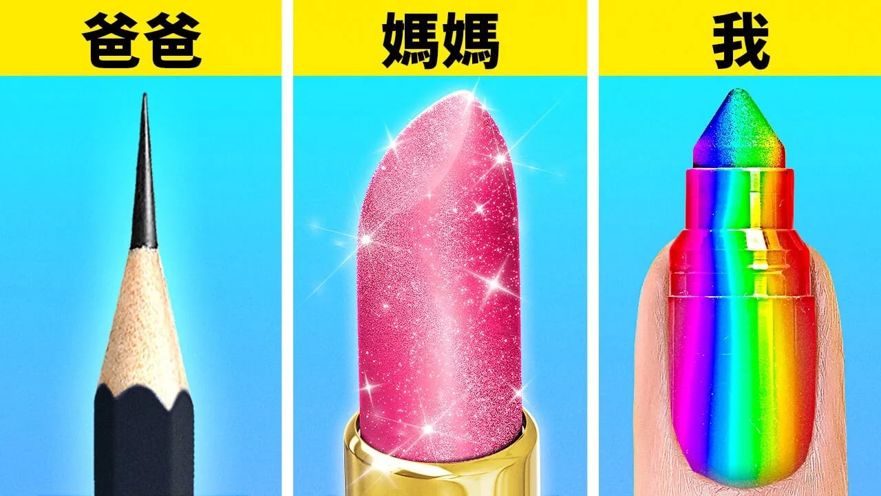 媽媽對戰爸爸對戰我繪畫挑戰 || 123 GO! 提供巧妙的繪畫和DIY點子給有創意的父母們!