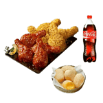 [BBQ] 황올반+BBQ양념반(닭다리)+황금알치즈볼+콜라1.25L