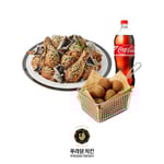 [푸라닭] 김미바삭+블랙치즈볼(5구)+콜라 1.25L