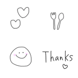 モノクロシンプル使いやすい絵文字