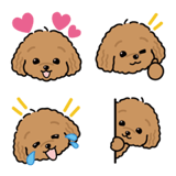 可愛いトイプードル犬の絵文字