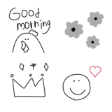 シンプルおしゃれ絵文字set