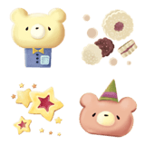 ふんわりくまのクッキー絵文字