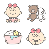 ママベビー赤ちゃん絵文字！（女の子ママ）