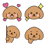 ゆるっとトイプードル犬の顔文字