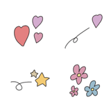 さらりと使える◎くすみカラーの落書き♡